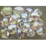 Two sets of eight collectors plates, each set with one extra, larger special issue plate,