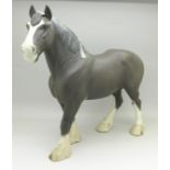 A Beswick Clydesdale shire horse,