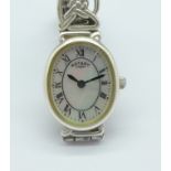 A lady's silver Rotary wristwatch,