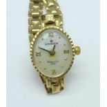 A lady's 9ct gold wristwatch, total weight with movement 8.