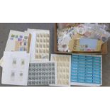 A quantity of stamps and stamp sheets,