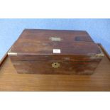 A Victorian rosewood writing slope,
