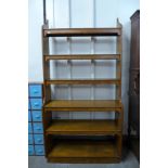 A pine open bookcase