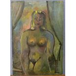 Three French Impressionist oil paintings, portrait of a female nude and two still life's,