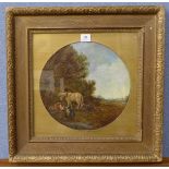 After Sidney Melville, farming scene, oil on canvas,