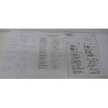 A large collection of Australian Cricket Team autographed sheets and Australian Province team