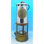 An Eccles miner's safety lamp,