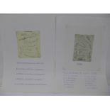 Two sets of Nottinghamshire CCC autographs,