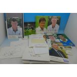 A large collection of autographs, cricket,