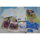 A large collection of autographs, cricket,