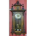 A 19th Century walnut Vienna wall clock