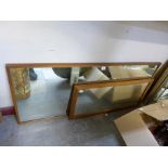 Three teak mirrors