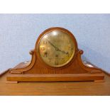 A 1920's Garrard Supreme oak mantel clock