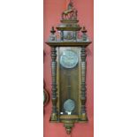 A 19th Century walnut Vienna wall clock