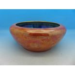 A Byzanta-Ware orange and blue lustre bowl, Grimwades,