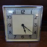 A Garrard table clock, width 12.
