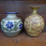 A French Art Pottery vase, signed Paul Schmitter to base, and a Chris Aston, Elkesley, Notts,