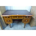 A Biedermeier inlaid mahogany writing table