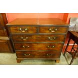 A George III mahogany chest of drawers