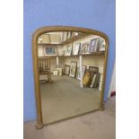 A Victorian giltwood overmantel mirror