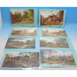 A set of eight 'Shakespeare's Villages' postcards,