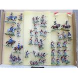 A collection of hand painted lead soldiers