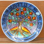 A Poole Pottery Victoria and Albert limited edition plate, Tree of Life, 108/1000, 26.