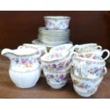 A Spode Lauriston part teaset, (12 cups, 8 saucers),