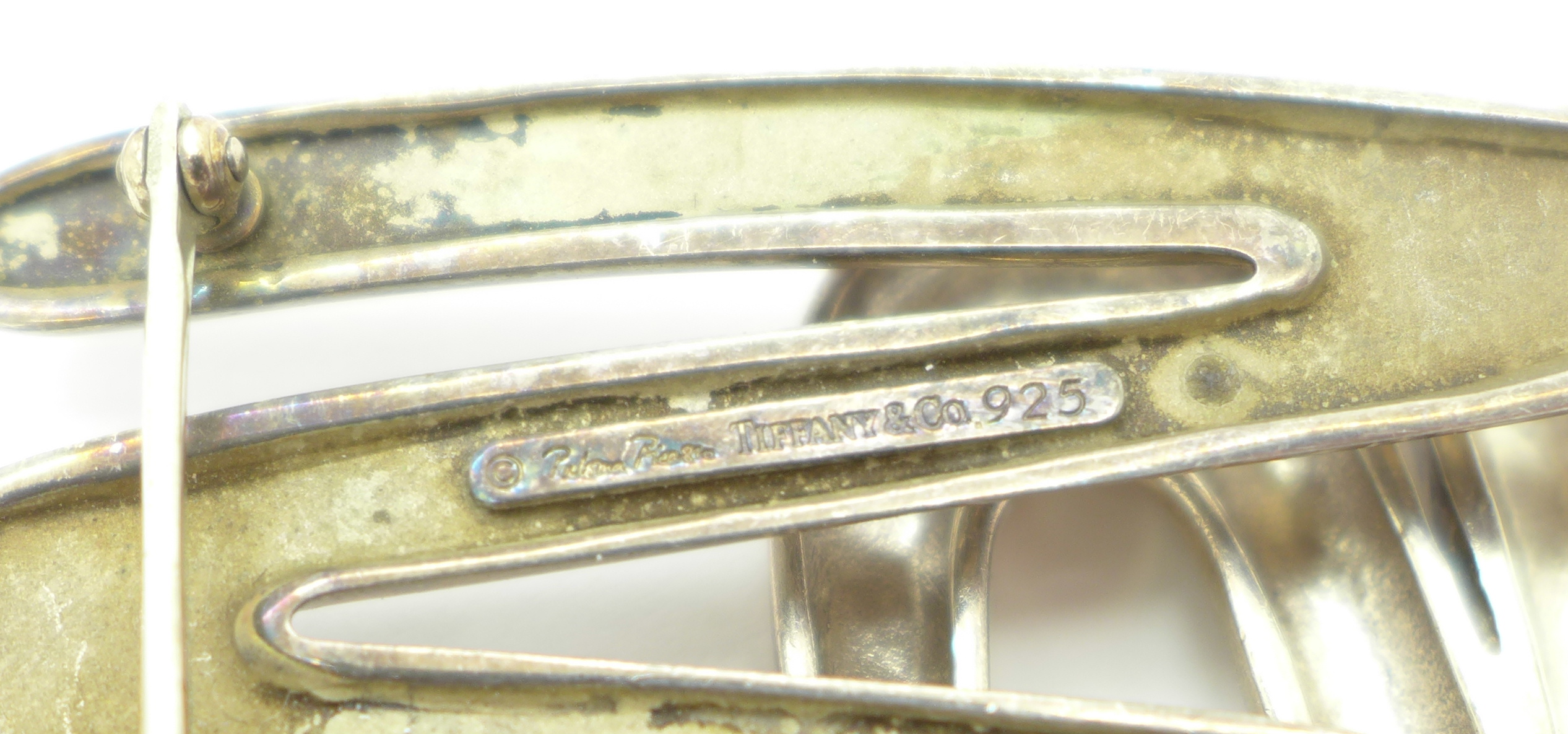 Ten silver brooches including one marked 925 Tiffany & Co. - Image 4 of 4