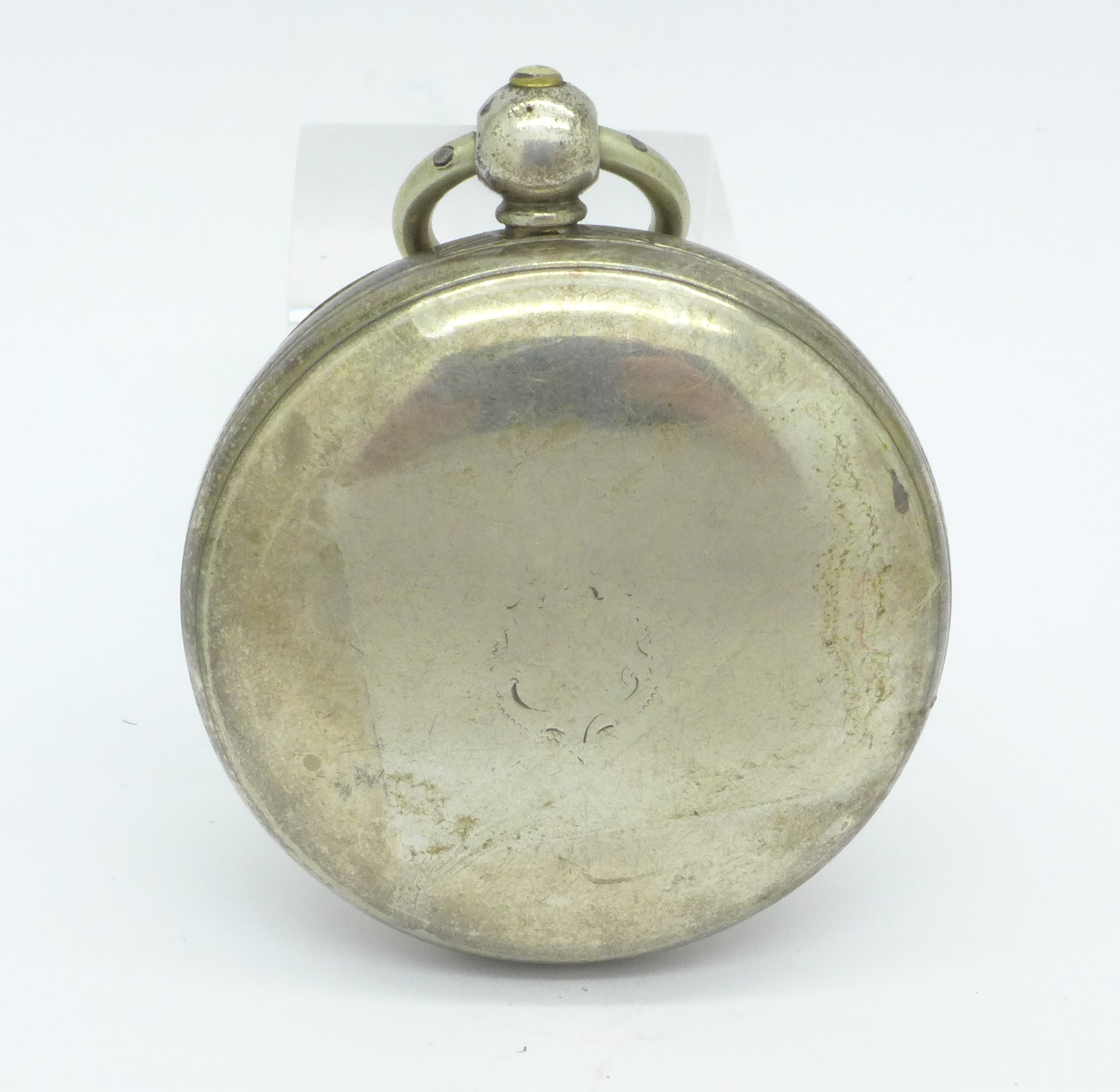 A silver cased fusee pocket watch, - Image 2 of 2