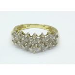A 14ct gold and diamond ring, 3.