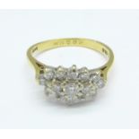 An 18ct gold and diamond ring, 3.