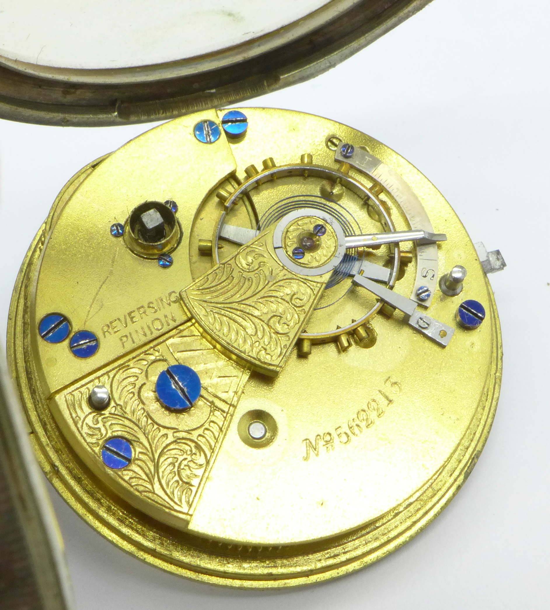 A silver English lever pocket watch, T. Edwards & Co. - Image 3 of 3