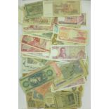 Seventy-seven worldwide bank notes