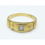 An 18ct gold and diamond ring, 4.