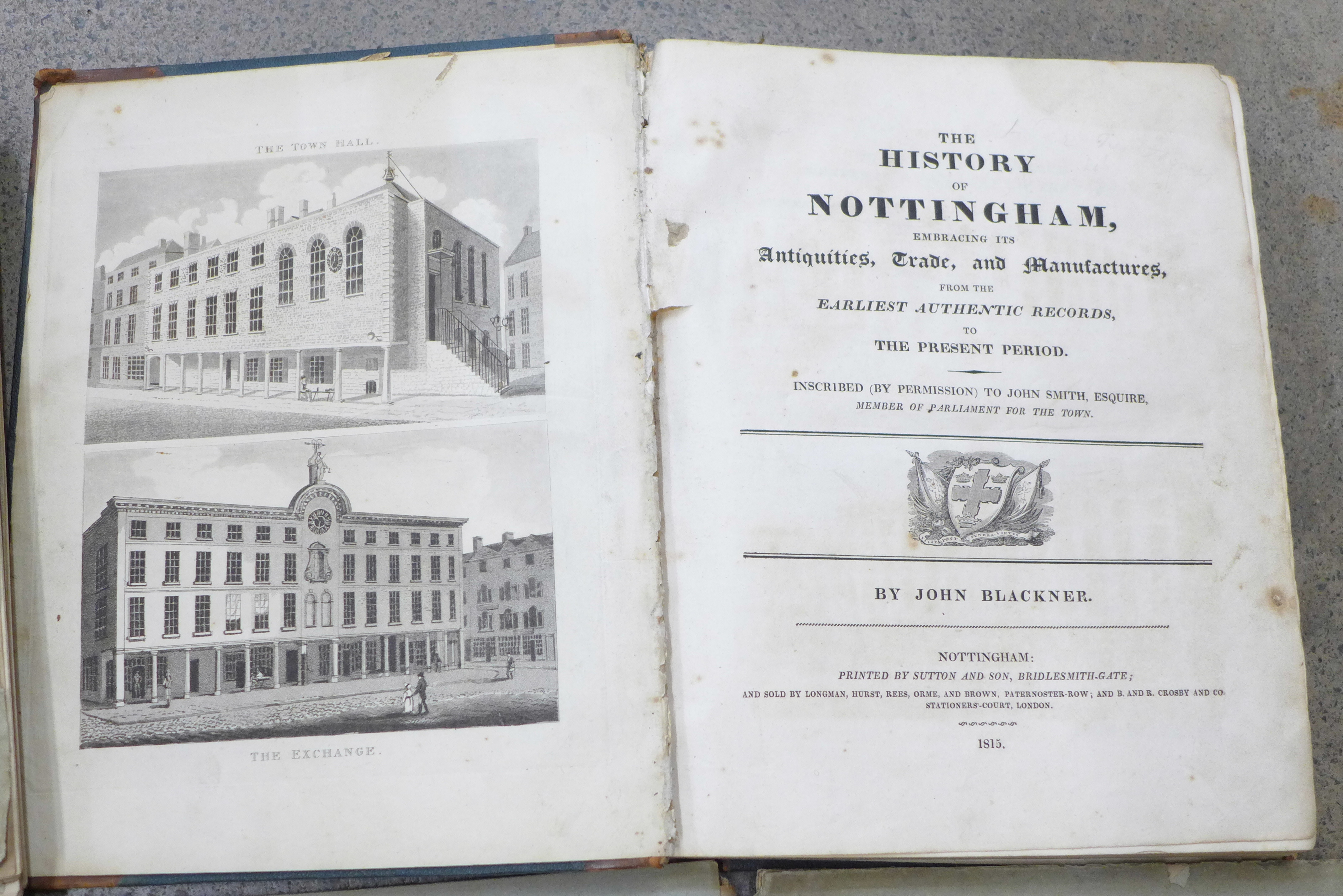 Nottingham related books including The History of Nottingham by John Blackner - Image 3 of 6