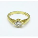An 18ct gold and diamond ring, approximately 0.4ct diamond weight, 2.