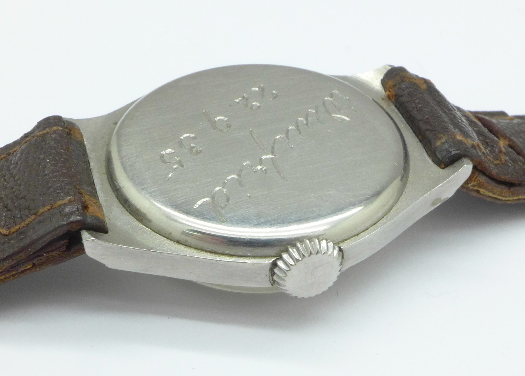 An Omega Art Deco wristwatch, bears inscription on reverse dated 22.9. - Image 2 of 3