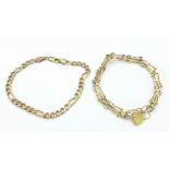 Two 9ct gold bracelets, 8.