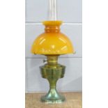 An oil lamp,