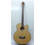 An acoustic bass guitar, Gear4 Music,