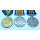 A George V Military Medal group of three medals to 447133 Pnr. P.A.C. Detheridge R.E.