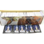 A large collection of Star Wars trading card game cards