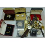 Lady's and gentleman's wristwatches including Rotary, Seiko and Sekonda,