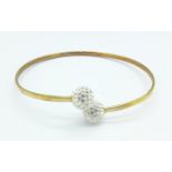 A 9ct gold torc bangle, 4.