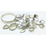 Silver jewellery,