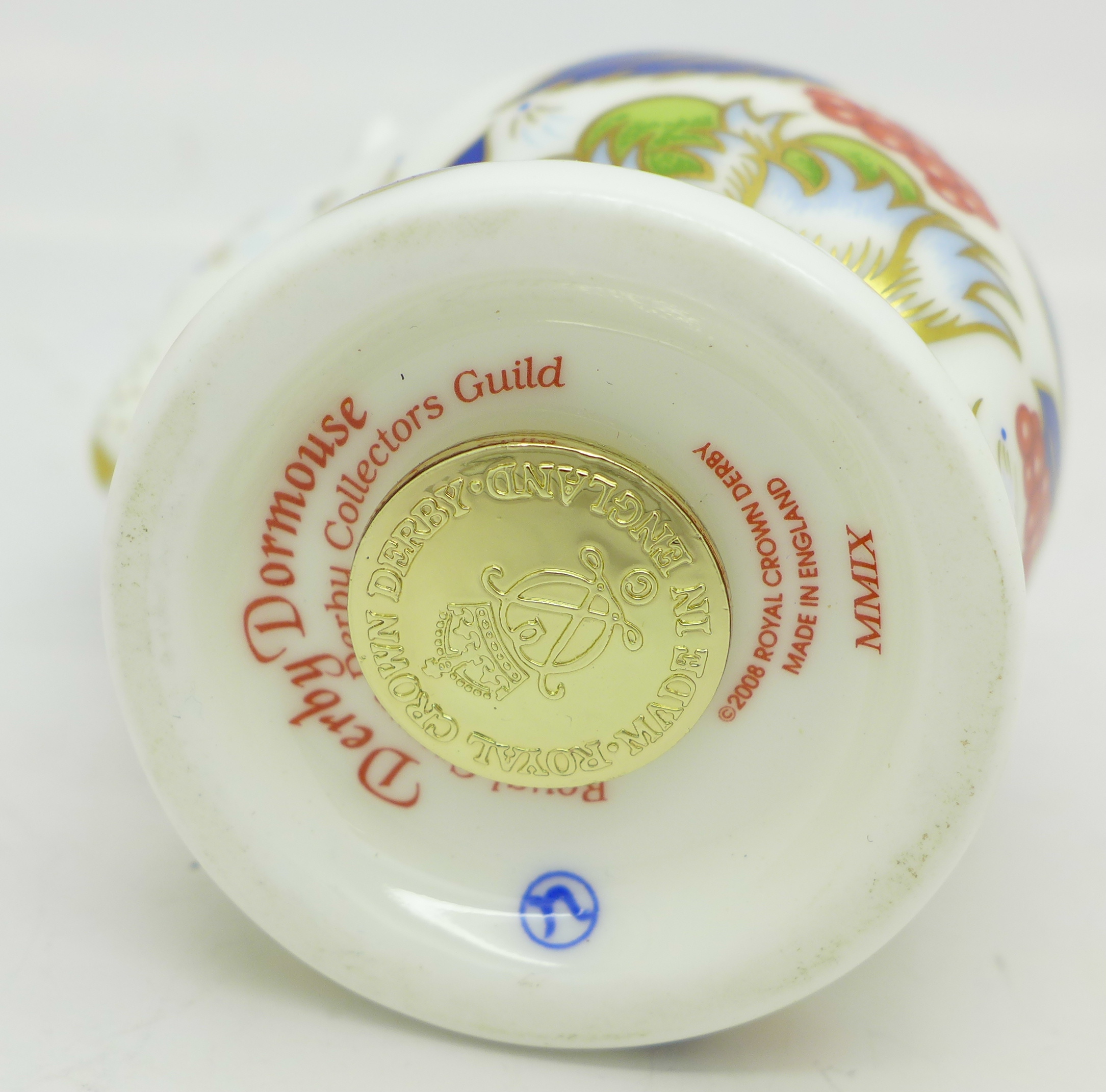 A Royal Crown Derby Collectors Guild paperweight, Derby Dormouse, - Image 3 of 3