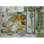 Costume jewellery including diamante