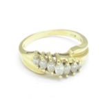 A 14ct gold and diamond ring, 3g,