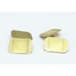 A pair of 9ct gold cufflinks,